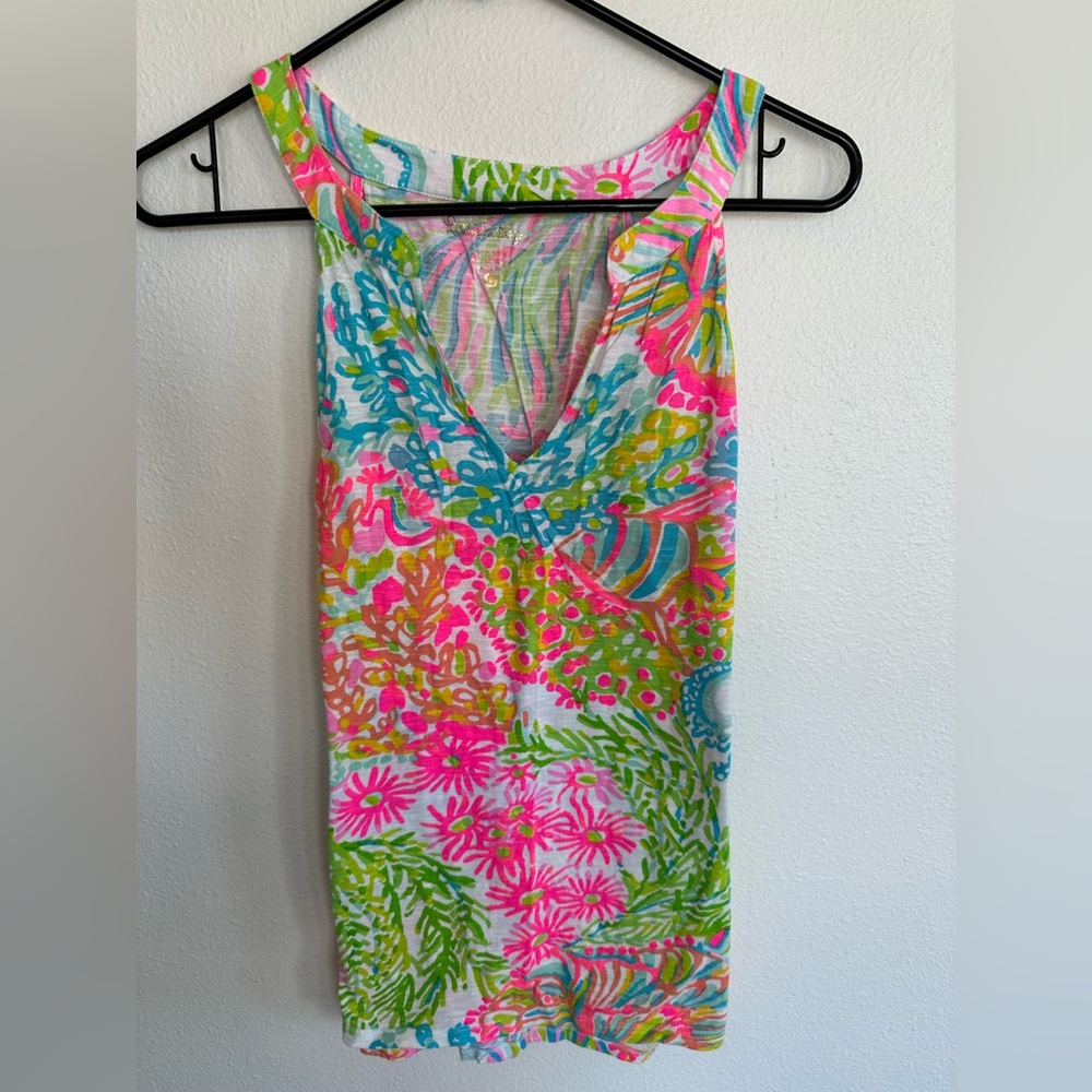 Lilly Pulitzer Multicolor Tropical Print Top